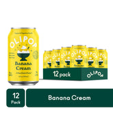 OLIPOP Prebiotic Soda Banana Cream 12 fl oz 12 Pack - soda
